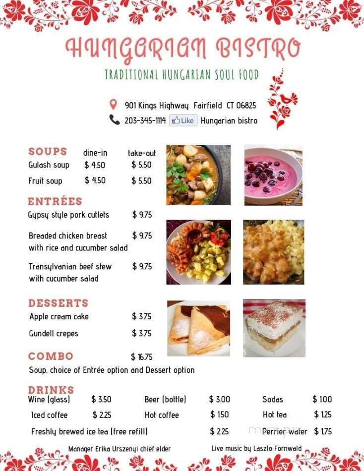 Hungarian Bistro - Fairfield, CT menu_pic