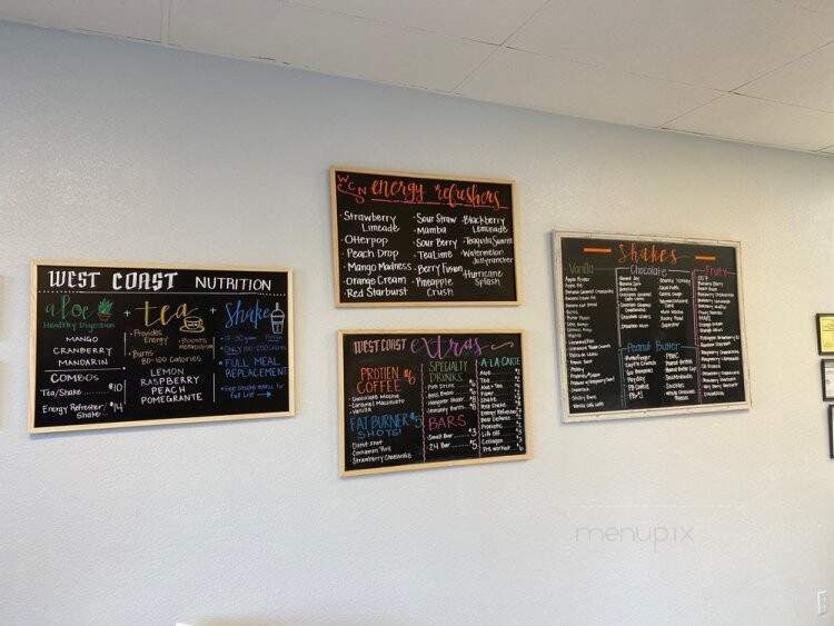 West Coast Nutrition - Fairfield, CA menu_pic