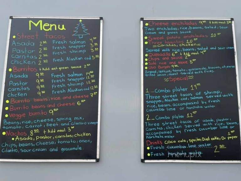 Hanna's Street Tacos - Los Osos, CA menu_pic