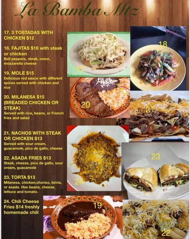 La Bamba - Canastota, NY menu_pic