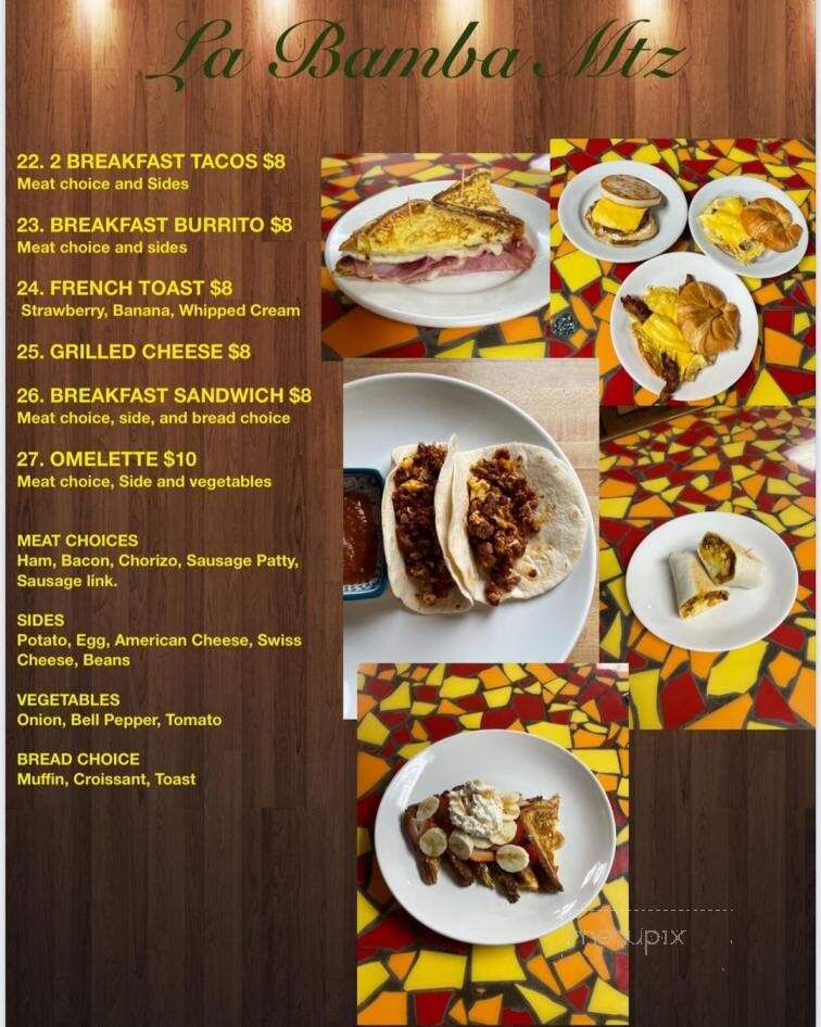 La Bamba - Canastota, NY menu_pic