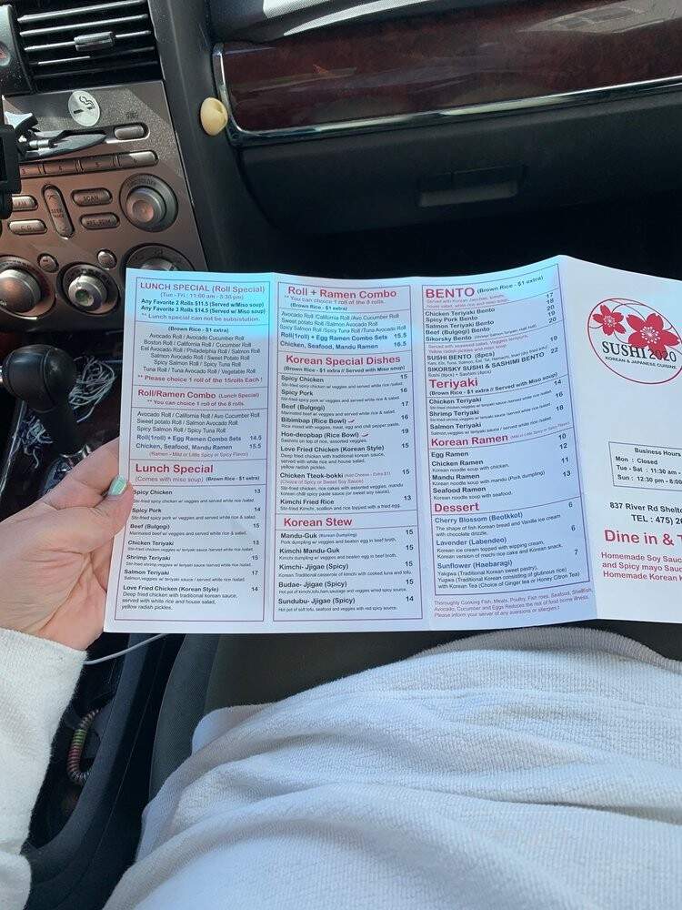 Sushi 2020 - Shelton, CT menu_pic