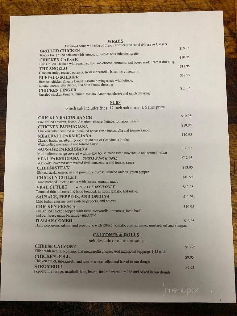 Nicky's Pizzeria - Lexington, SC menu_pic