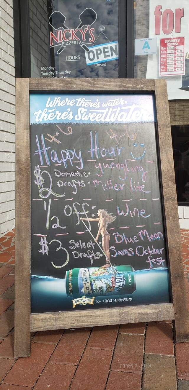 Nicky's Pizzeria - Lexington, SC menu_pic