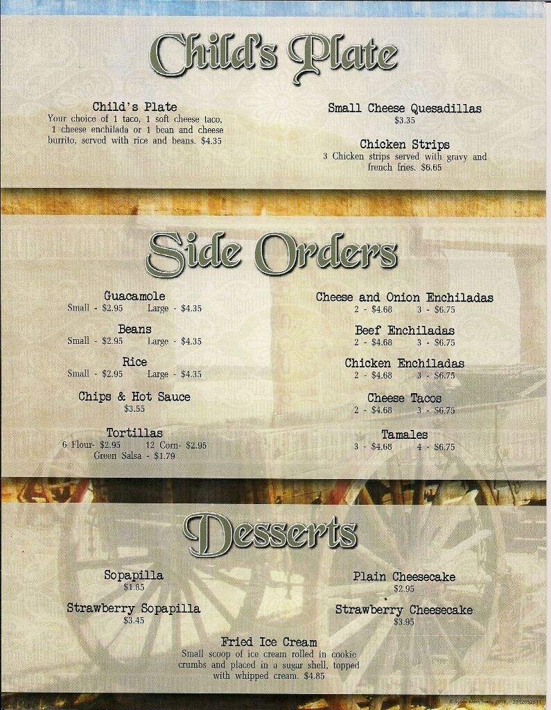 Chachis Mexican Restaurant - Glen Rose, TX menu_pic
