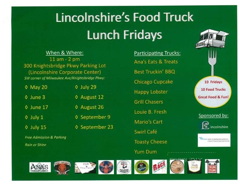 Lincolnshire's Food Truck Fridays - Lincolnshire, IL menu_pic