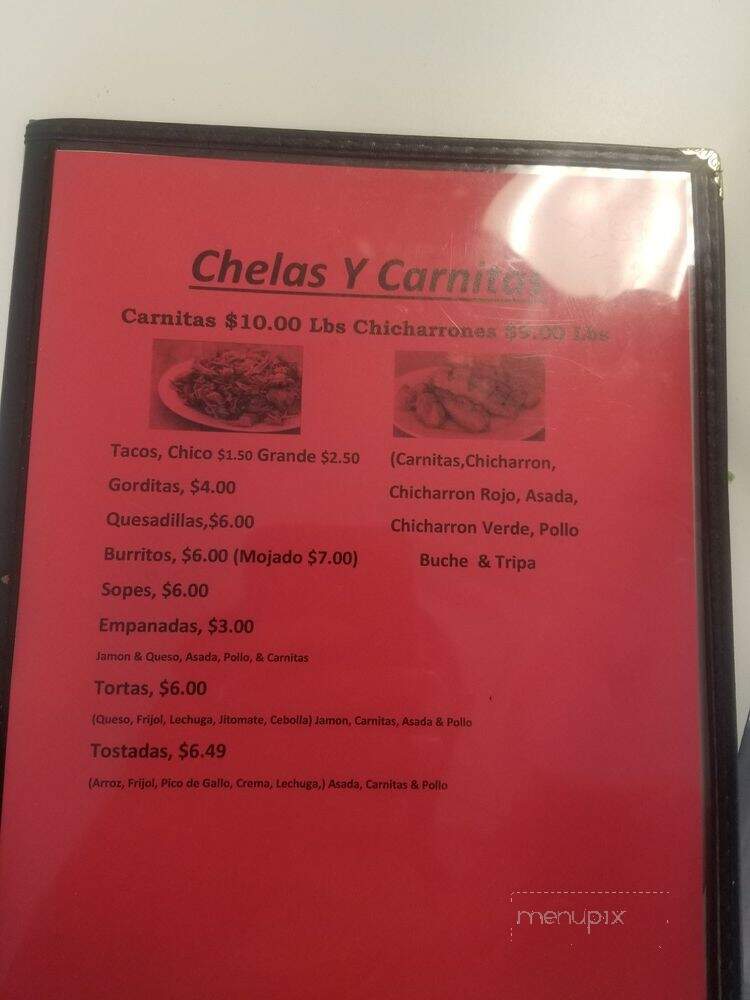 Chelas Y Carnitas - Barstow, CA menu_pic