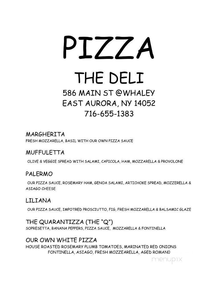 The Deli - East Aurora, NY menu_pic