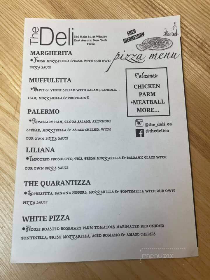 The Deli - East Aurora, NY menu_pic