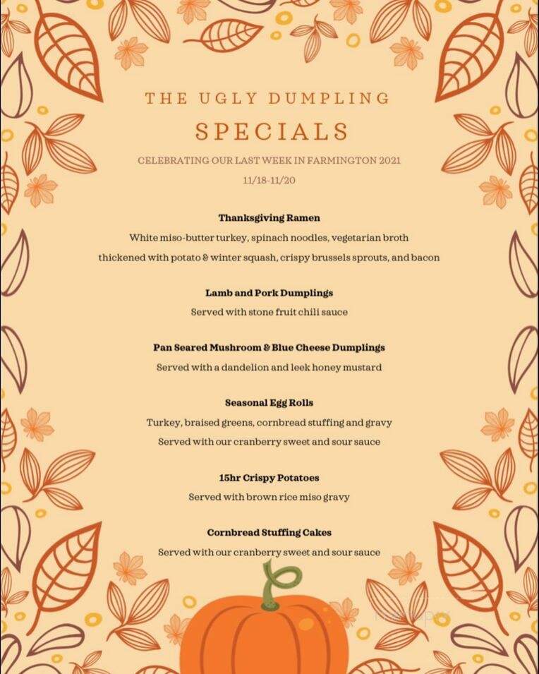 The Ugly Dumpling - Farmington, ME menu_pic