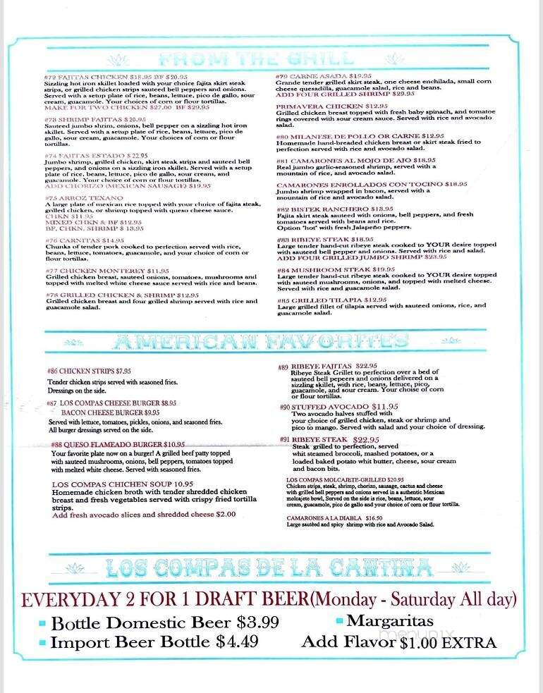 Los Compas Cantina & Grill - Benton, LA menu_pic