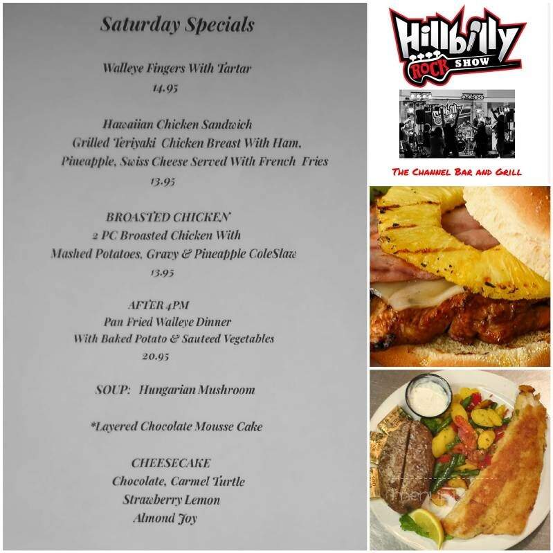 The Channel Bar & Grill - Outing, MN menu_pic