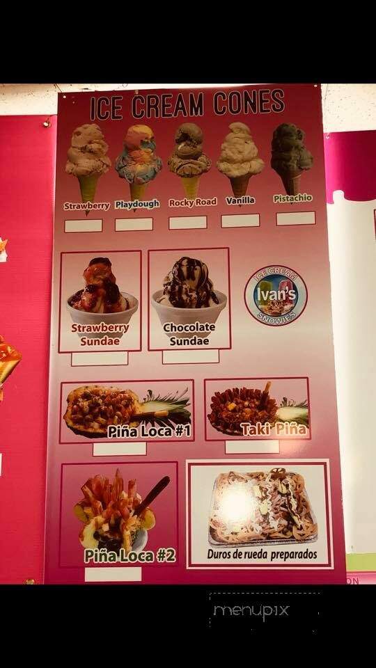 Ivan's Ice Cream & Snowies - Ogden, UT menu_pic