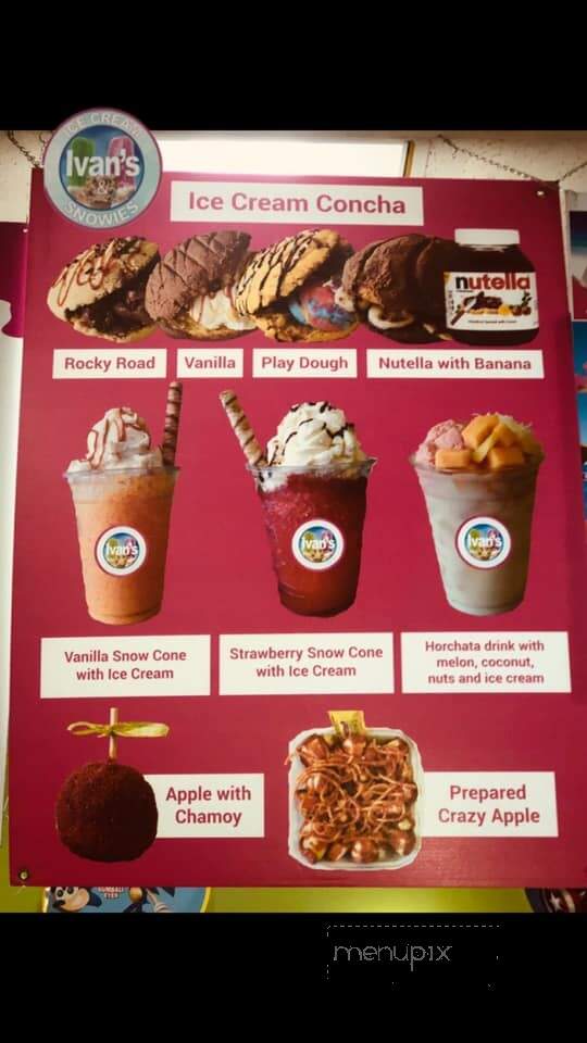 Ivan's Ice Cream & Snowies - Ogden, UT menu_pic