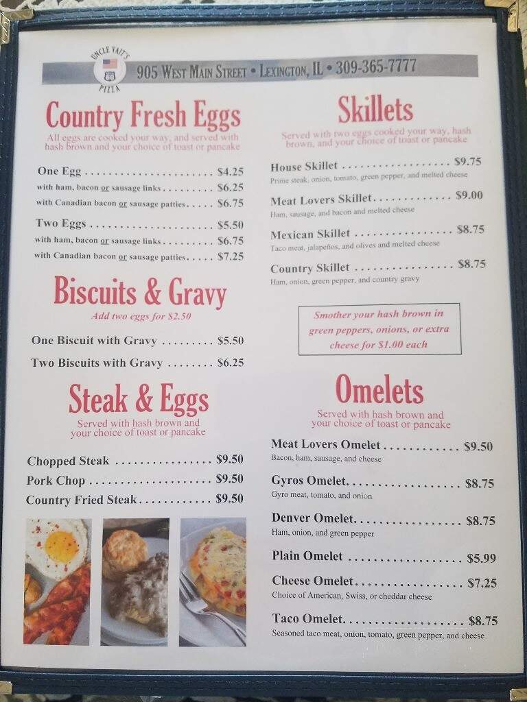 Uncle Vaits - Lexington, OK menu_pic