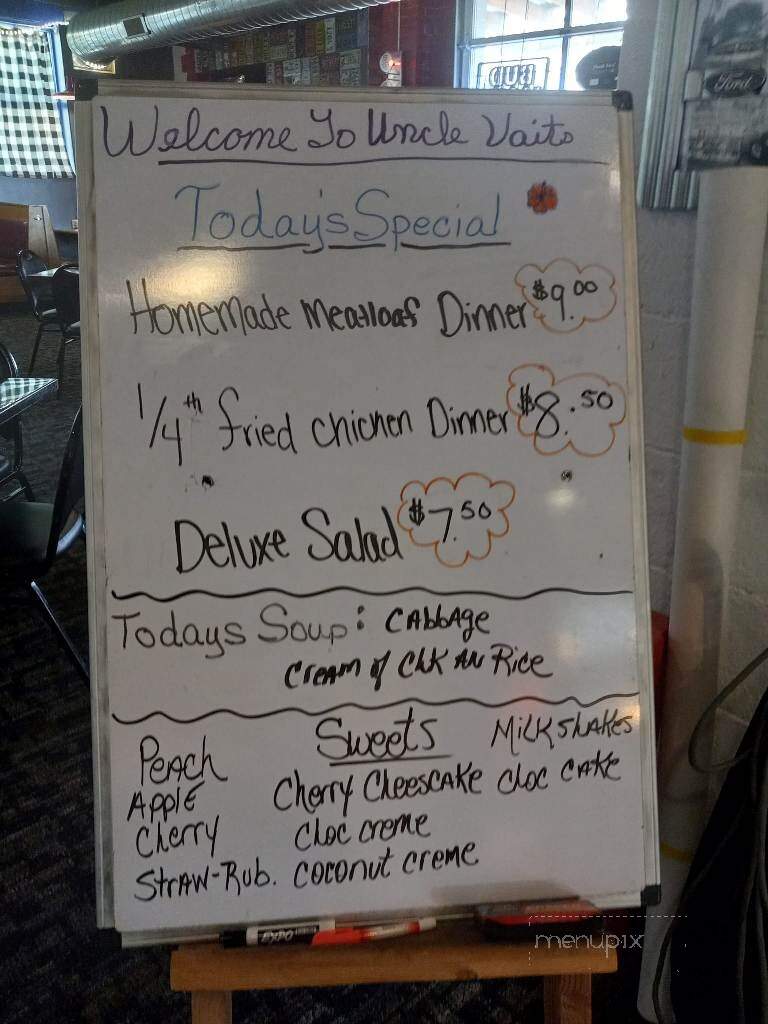 Uncle Vaits - Lexington, OK menu_pic
