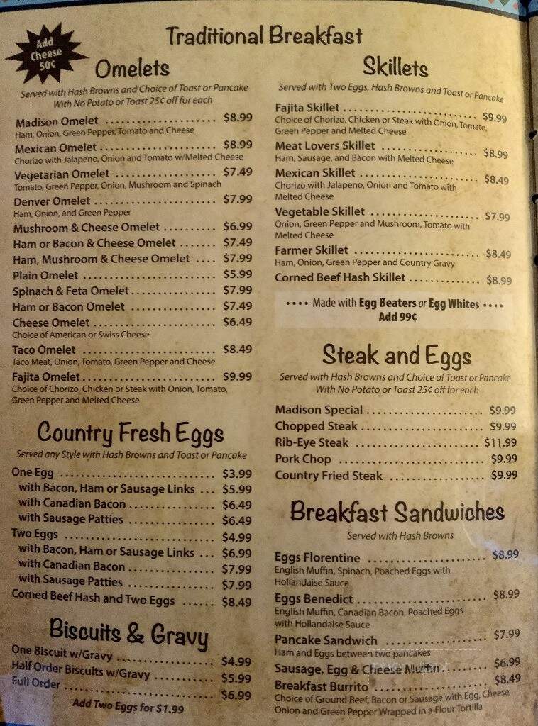 Madison Street Family Restaurant - Pontiac, IL menu_pic
