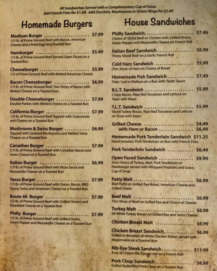 Madison Street Family Restaurant - Pontiac, IL menu_pic