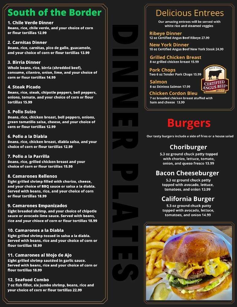 Drunk Donkey Bar & Grill - Reedley, CA menu_pic