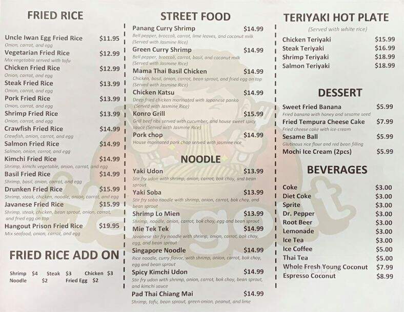 Hangout Ramen - New Orleans, LA menu_pic