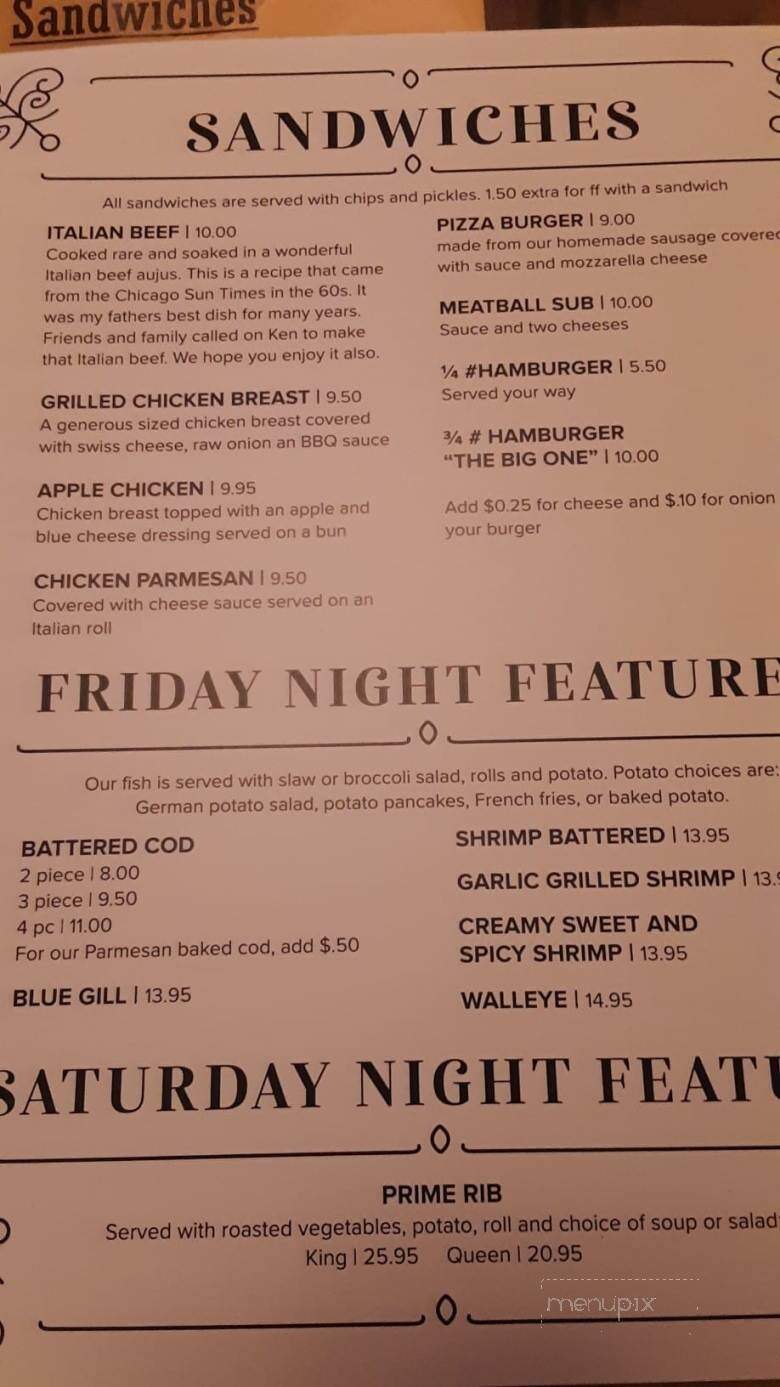 Jack Pine Saloon - Adams, WI menu_pic
