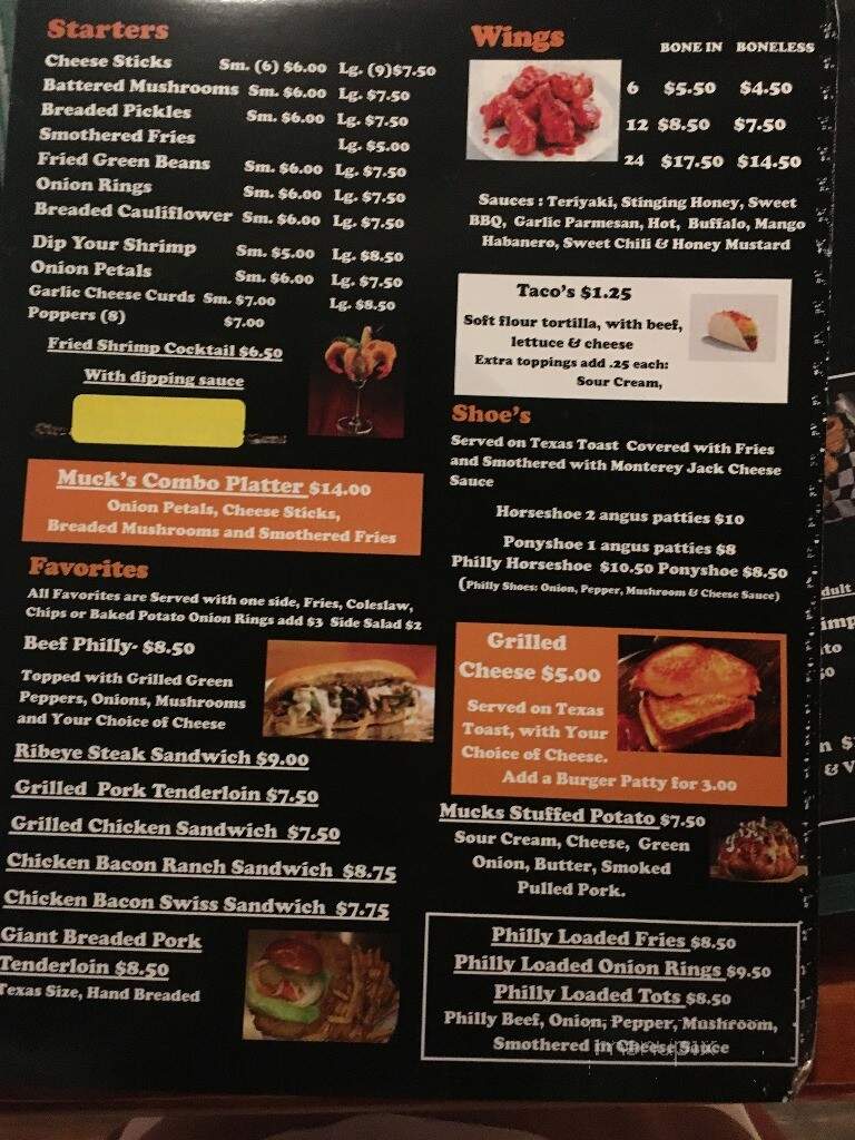 Mucks Place - Pana, IL menu_pic