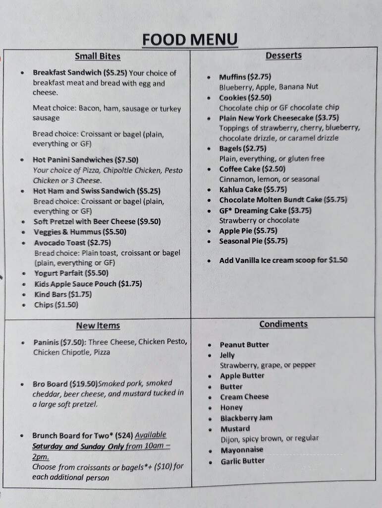 Luxe Espresso and Wine Bar - Summerville, SC menu_pic
