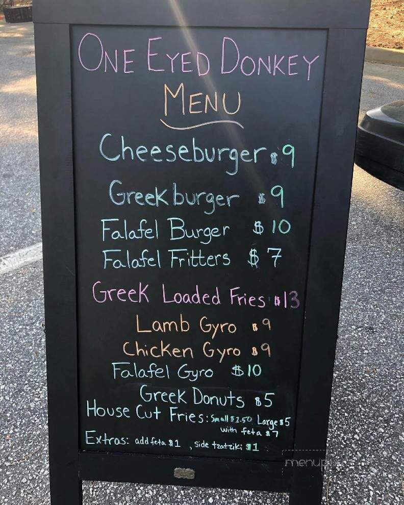 One Eyed Donkey - Greenville, SC menu_pic
