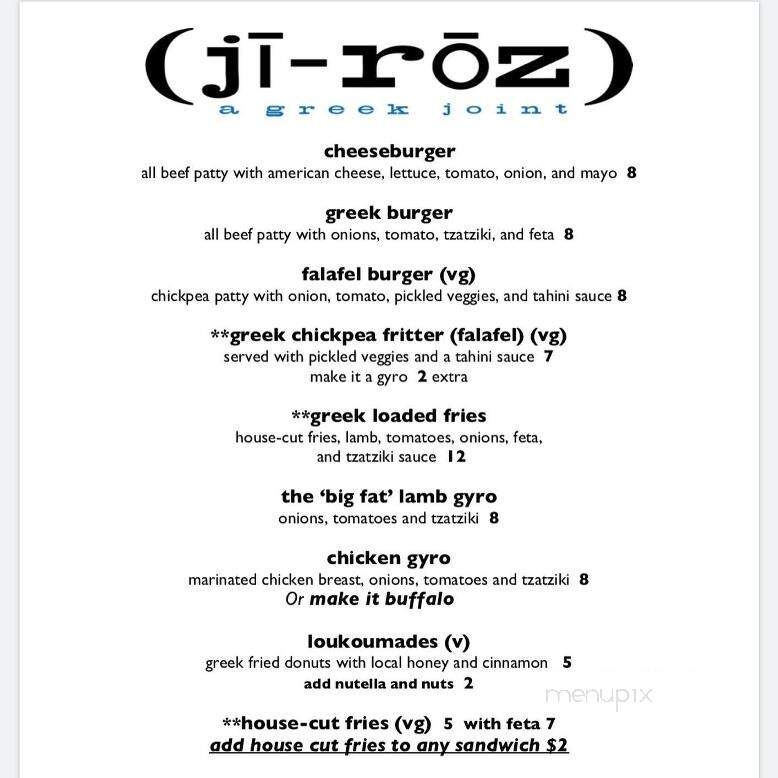 One Eyed Donkey - Greenville, SC menu_pic