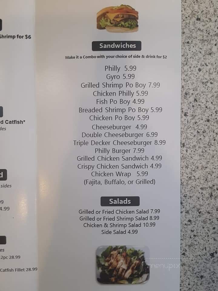Grill House Seafood & Burgers - Stuttgart, AR menu_pic