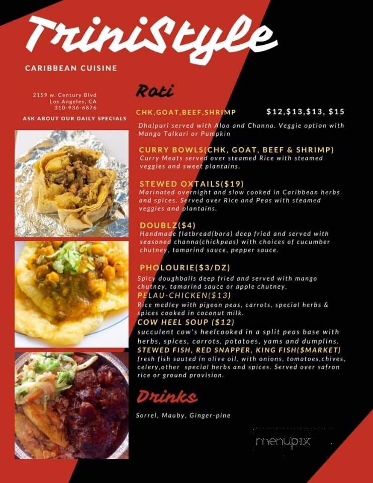 TriniStyle Cuisine - Los Angeles, CA menu_pic