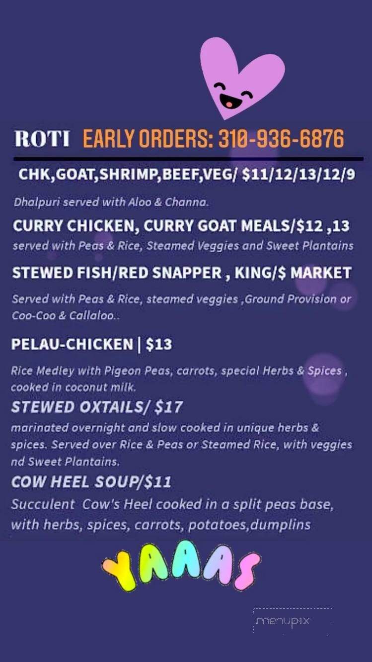 TriniStyle Cuisine - Los Angeles, CA menu_pic