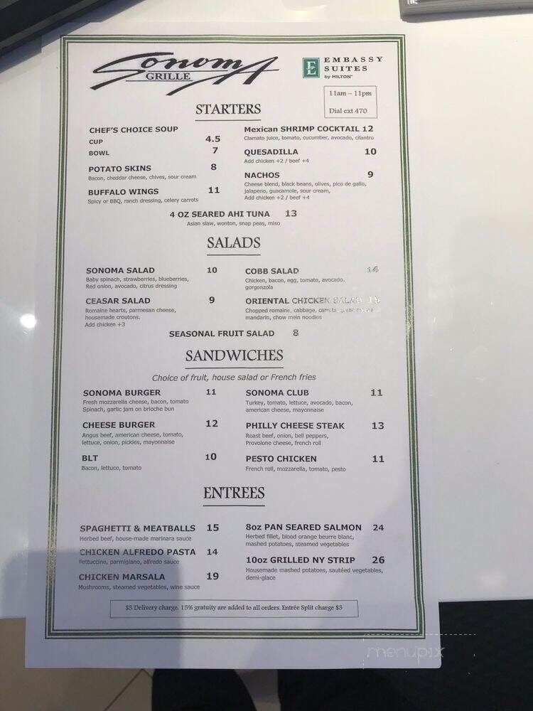 Sonoma Grille - Palm Desert, CA menu_pic