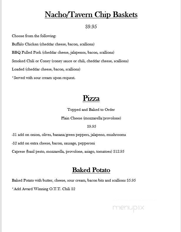 Hillside Tavern - Mogadore, OH menu_pic