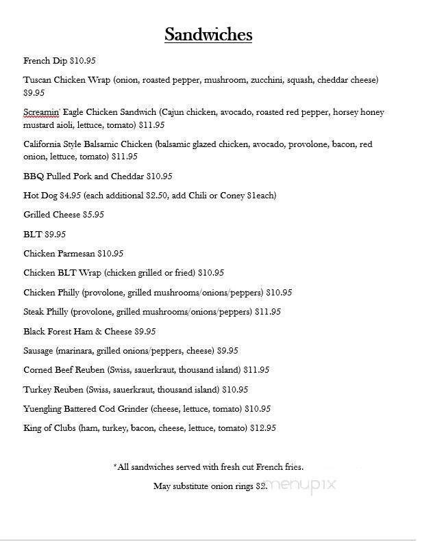 Hillside Tavern - Mogadore, OH menu_pic