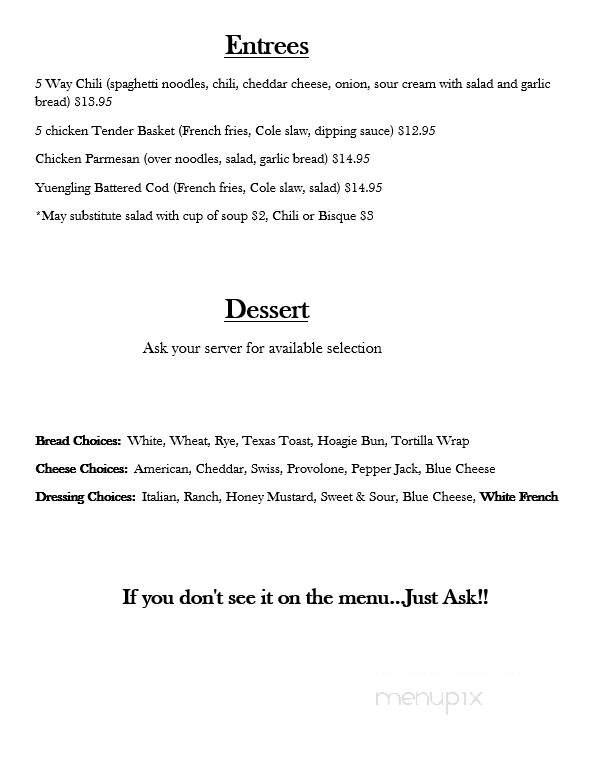 Hillside Tavern - Mogadore, OH menu_pic