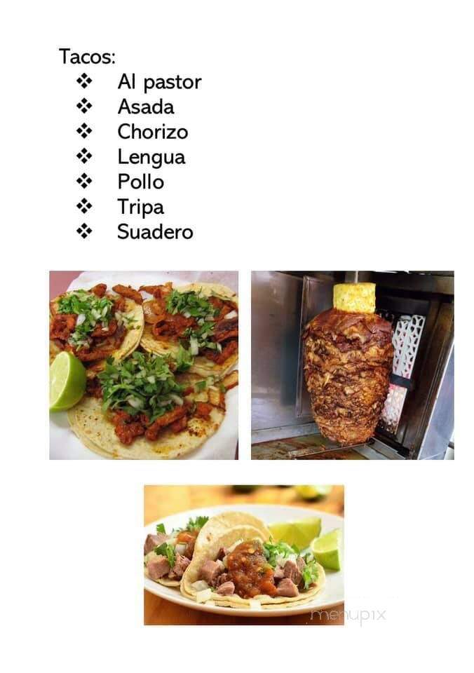 Taqueria El Pastorcito - Conway, AR menu_pic