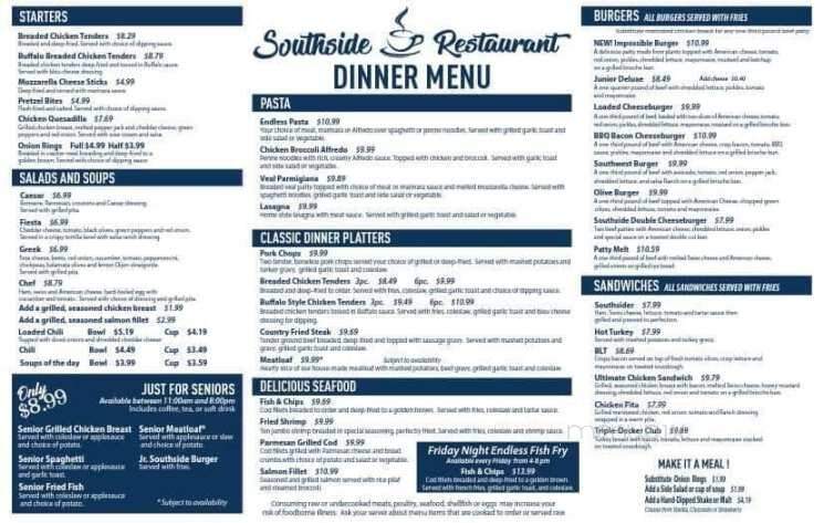 Southside Restaurant - Ionia, MI menu_pic