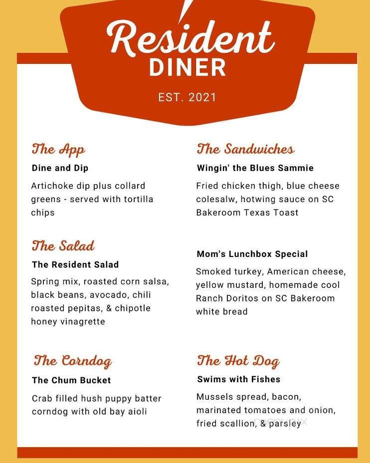 Resident Dogs - Greenville, SC menu_pic
