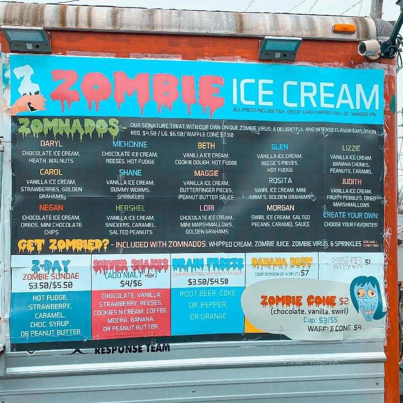 Zombie Ice Cream - Dayton, TN menu_pic
