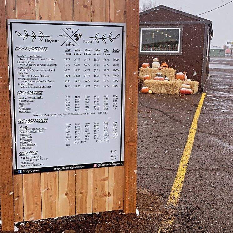 Cozy Coffee - Heyburn, ID menu_pic