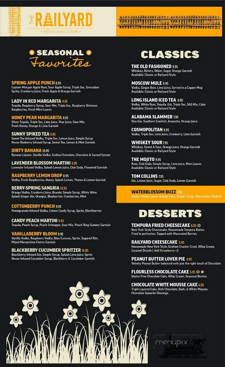 The Railyard - Scranton, PA menu_pic
