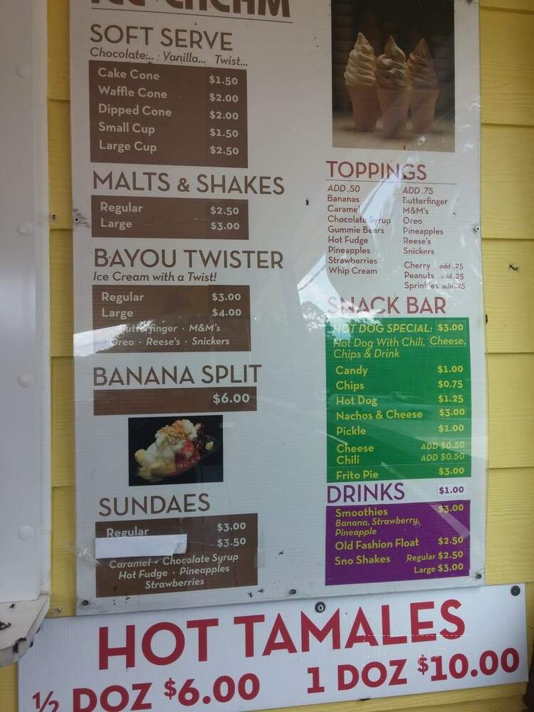 Bayou Snowballs - Slidell, LA menu_pic