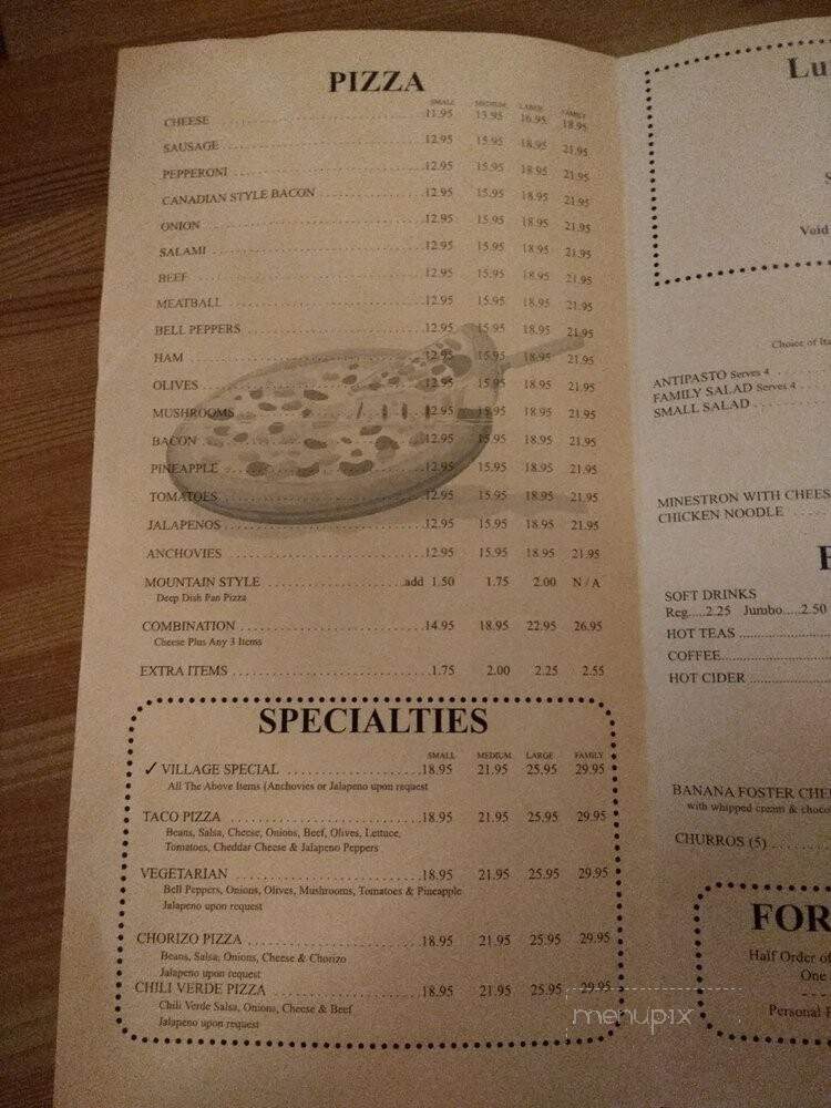 Village Pizza - Mount Brydges, ON menu_pic