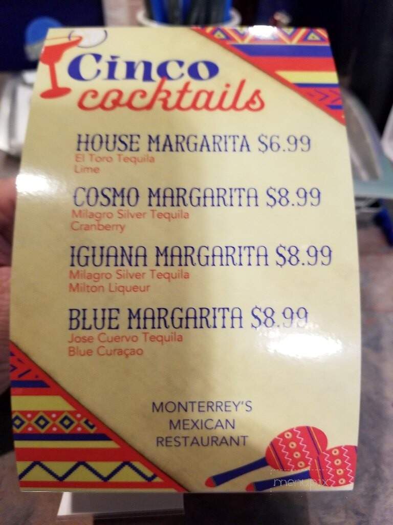 Monterrey Mexican Restaurant - Newark, NY menu_pic