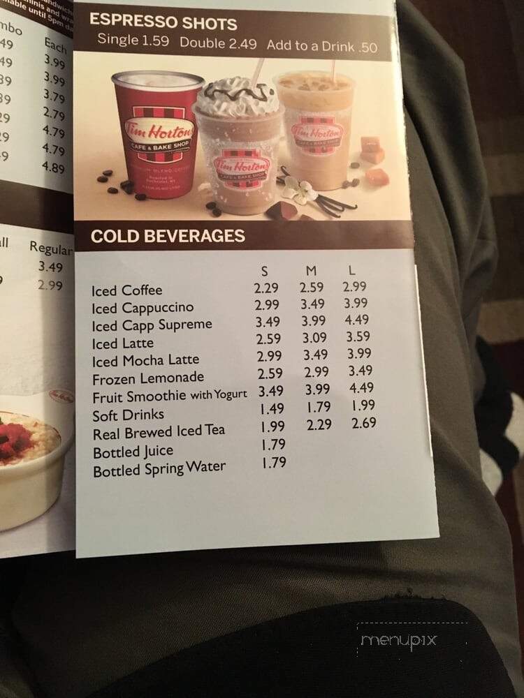 Tim Hortons - Stratford, NJ menu_pic