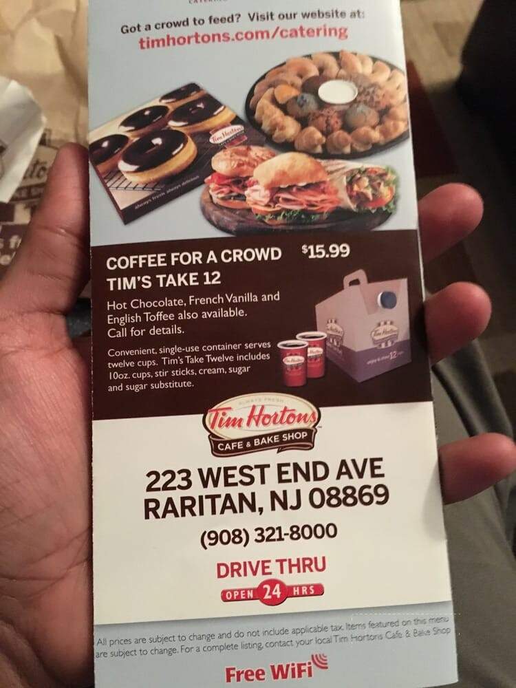 Tim Hortons - Stratford, NJ menu_pic