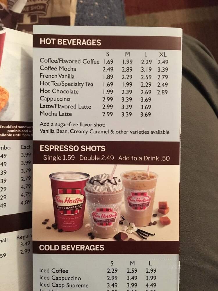 Tim Hortons - Stratford, NJ menu_pic