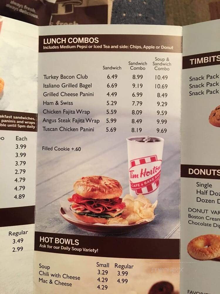 Tim Hortons - Stratford, NJ menu_pic