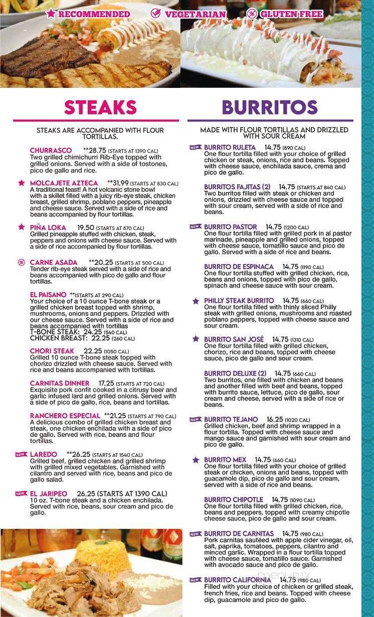 Plaza Azteca - White Oak, PA menu_pic